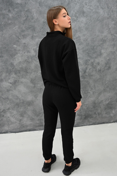 Жіночий спортивний костюм+кофта із блискавкою Gard S Чорний GR21001 фото