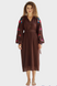 Бавовняна сукня Vyshyta Mariya прямого крою з вишивкою XS Шоколадна VSH14001 фото 1