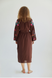 Бавовняна сукня Vyshyta Mariya прямого крою з вишивкою XS Шоколадна VSH14001 фото 2