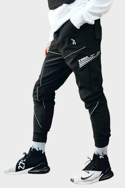 Теплі чоловічі брюки карго Огонь Пушка Xeed з рефлективом XS Чорні OP9004 фото