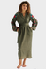 Бавовняна сукня Vyshyta Марія прямого крою з вишивкою M Хакі VSH14002 фото 1