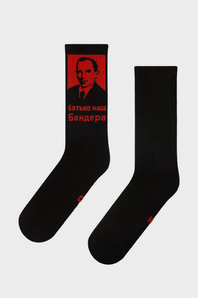 Шкарпетки CEH Батько наш Бандера 36-40 Чорні CH17006(W) фото