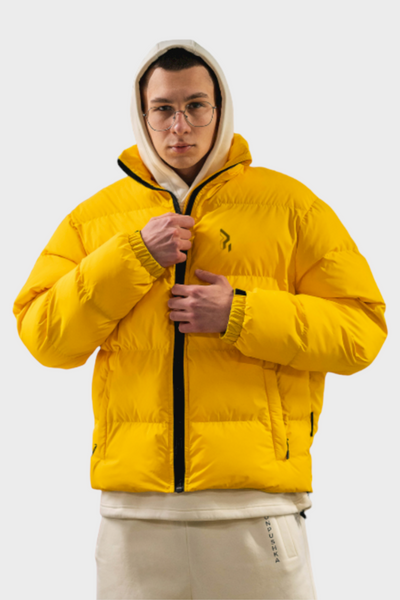 Зимова чоловіча куртка Огонь Пушка S Жовта OP1001 фото