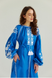 Вишита лляна сукня Vyshyta з квітами XS насиченого синього кольору VSH14007 фото 3