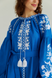 Вишита лляна сукня Vyshyta з квітами XS насиченого синього кольору VSH14007 фото 4