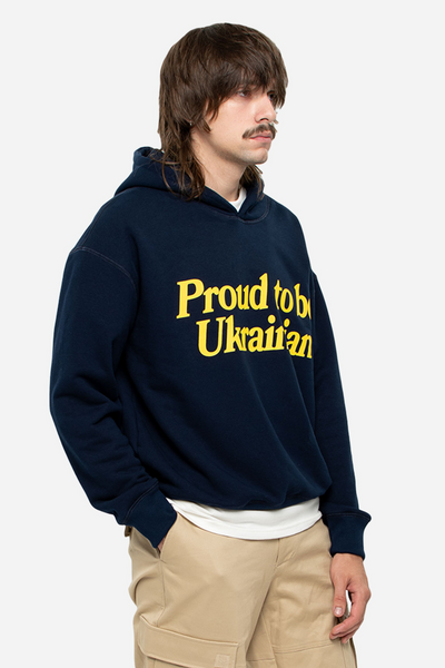 Худі No Other Name "Proud to be Ukrainian" S Темно-синє NON5001 фото